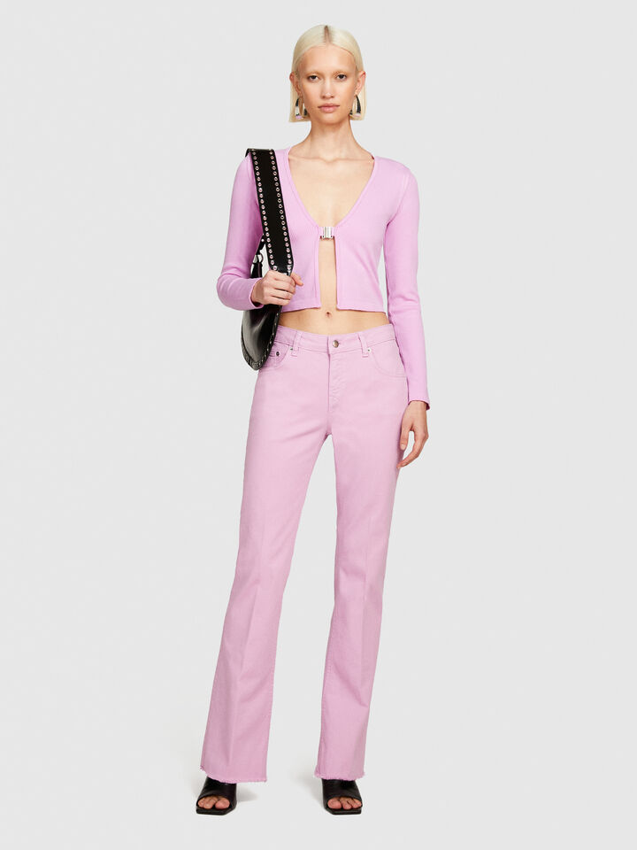 Colored flared fit jeans - women's bootcut & flared jeans - Pink | Sisley image number 1